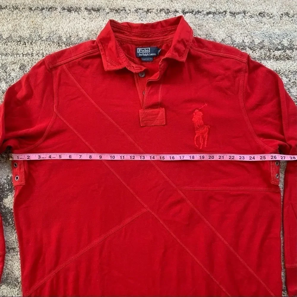 Polo RL Red Big Pony Long Sleeve Polo XXL